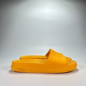 O Bag Yellow Slip On Comfort Casual Summer Slide Slippers Womens Sz US 8.5 EU 39